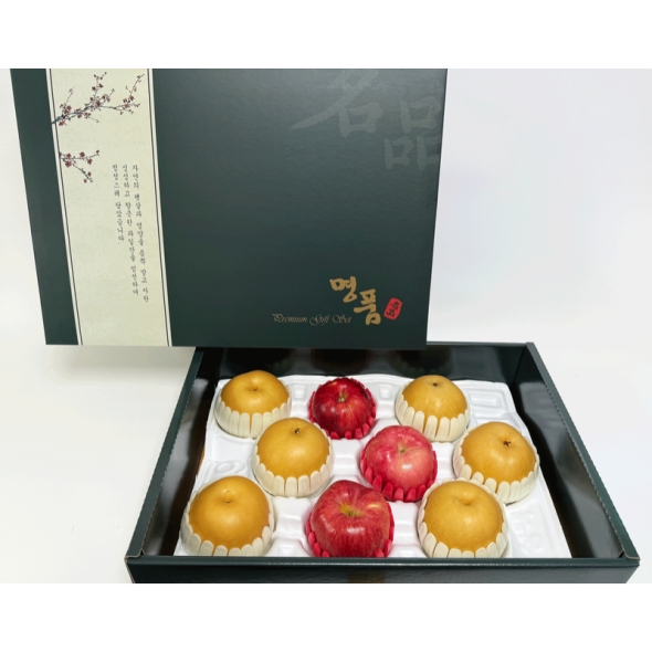 [추석선물세트] 실속 사과배 혼합 선물세트 4kg 중대과