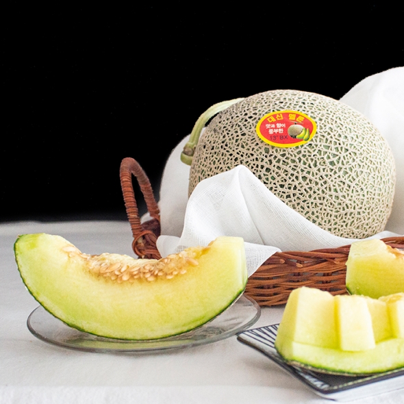 [명절브팜] 메론 선물세트 7kg 보자기 동봉