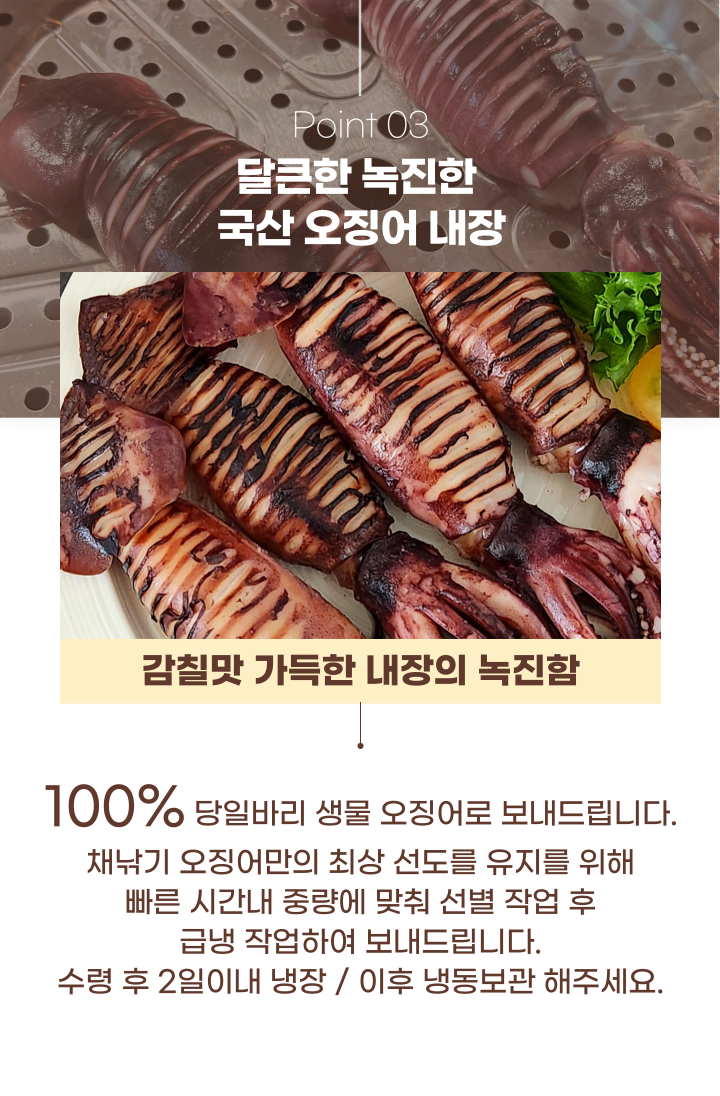 100%구룡포 생물오징어 당일바리 채낚기 활 급냉 1kg